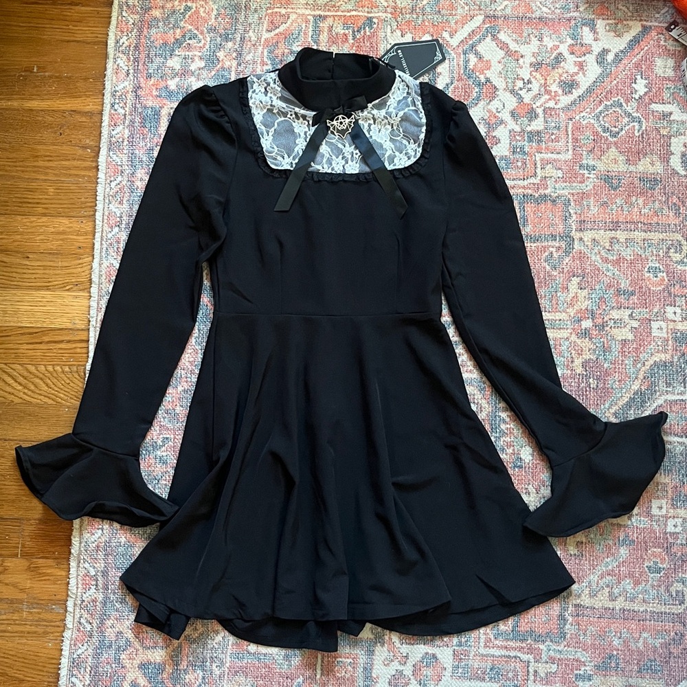 NWT The Grave Girls “Escape the Attic” mini dress, long sleeve by Dolls Kill - Picture 2 of 15